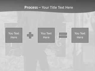 Man Posing '80 20Th Century PowerPoint Template
