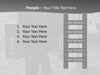 Man Posing '80 20Th Century PowerPoint Template