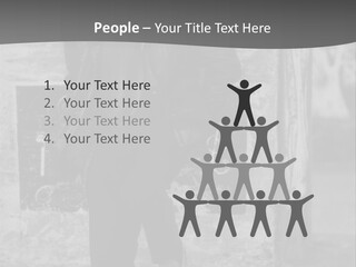 Man Posing '80 20Th Century PowerPoint Template