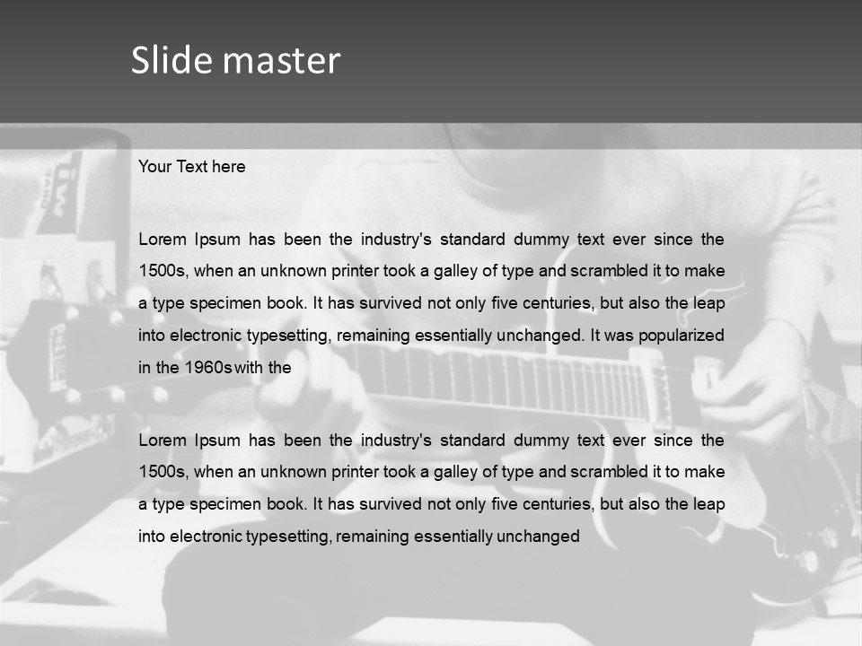 Paul Mccartney With Guitar PowerPoint Template