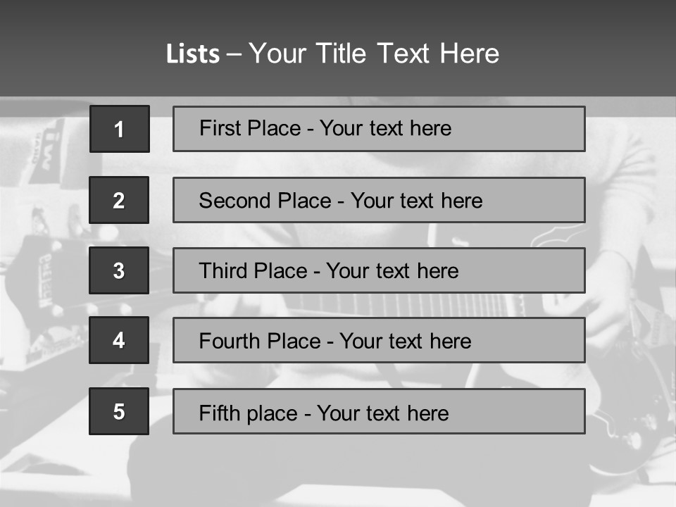 Paul Mccartney With Guitar PowerPoint Template