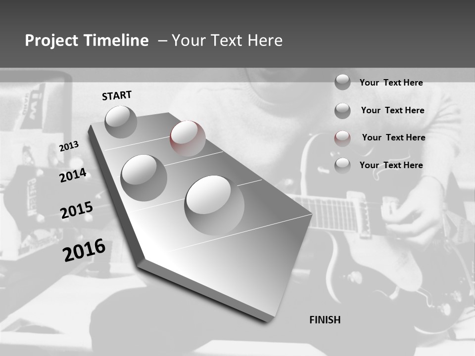 Paul Mccartney With Guitar PowerPoint Template