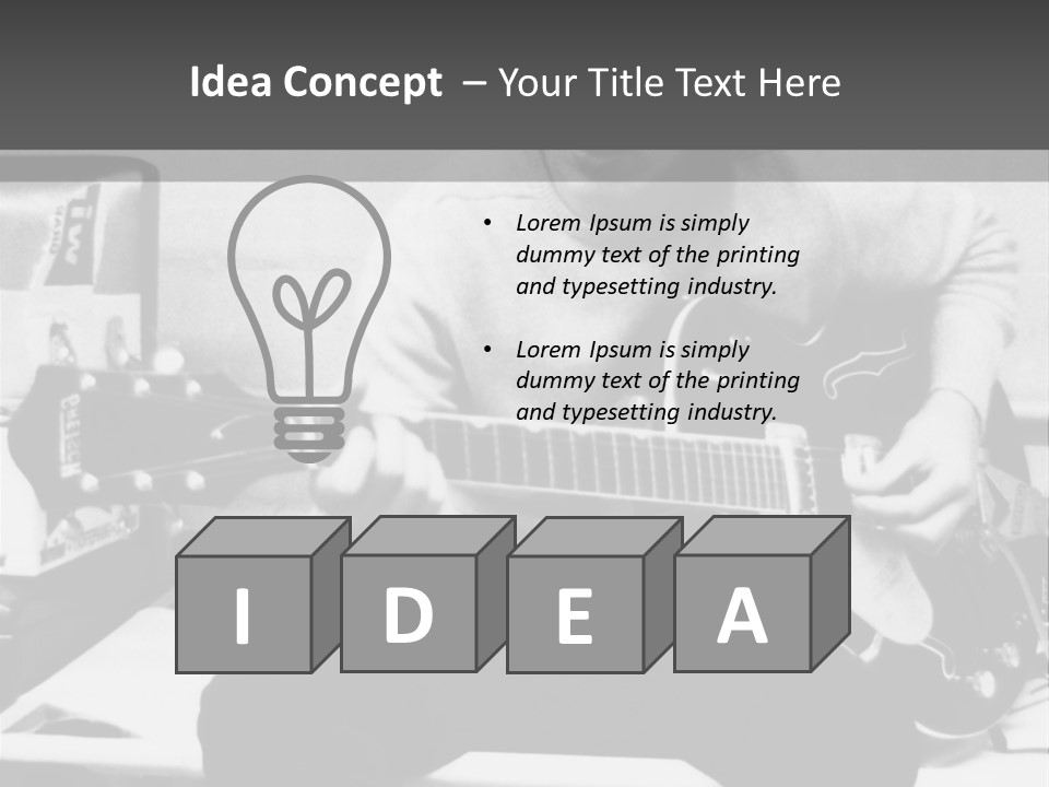 Paul Mccartney With Guitar PowerPoint Template