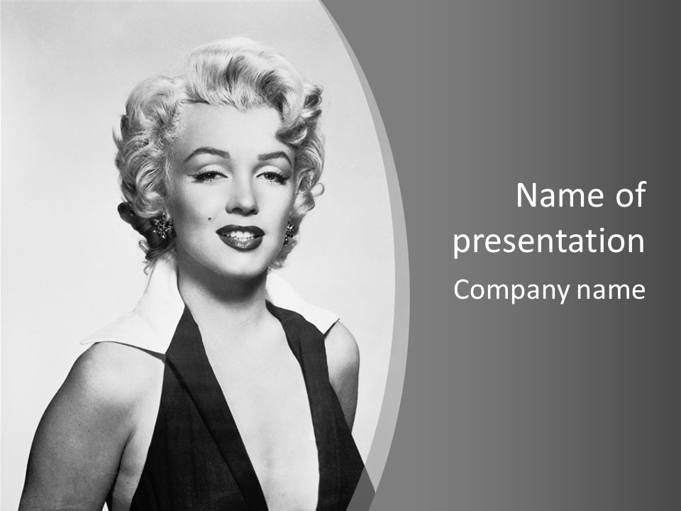 Marilyn Monroe Vintage Image PowerPoint Template