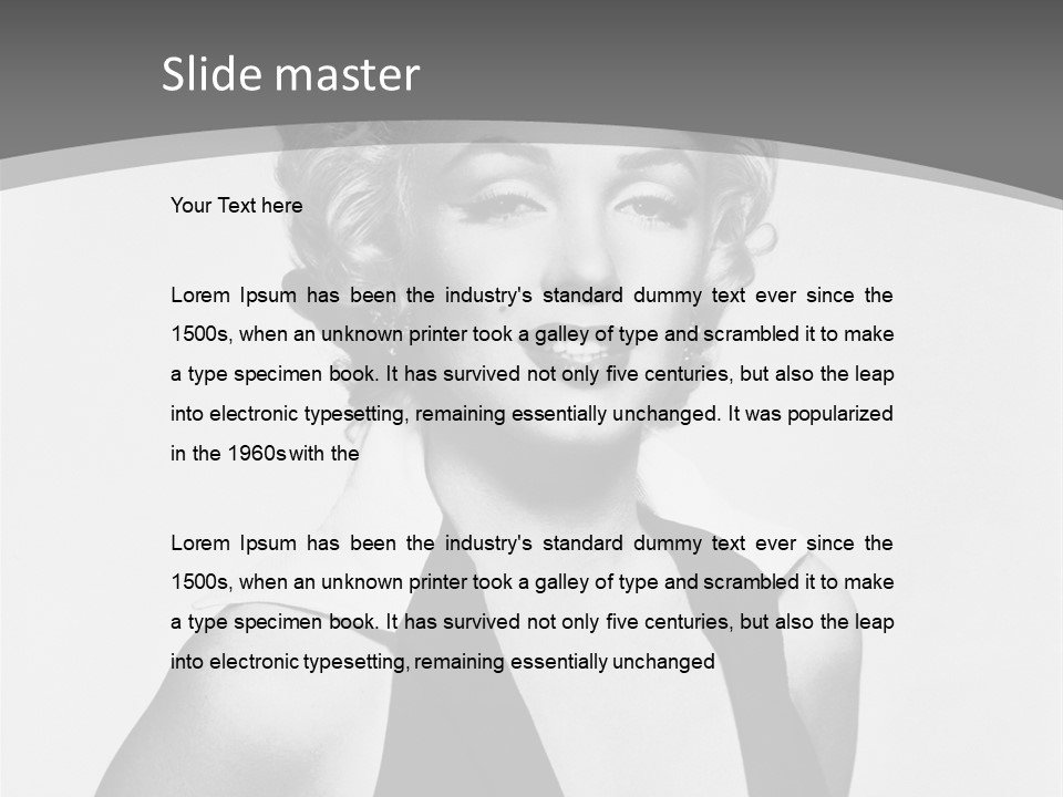 Marilyn Monroe Vintage Image PowerPoint Template