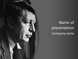 With Sadness In His Eyes PowerPoint Template