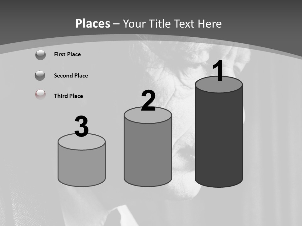 With Sadness In His Eyes PowerPoint Template