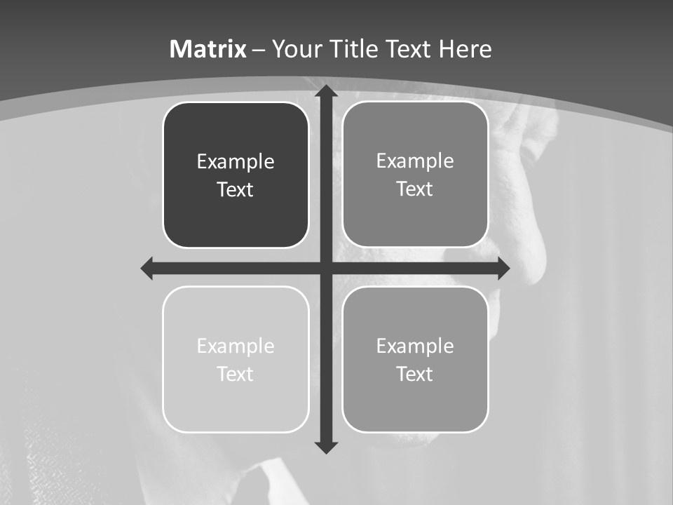 With Sadness In His Eyes PowerPoint Template
