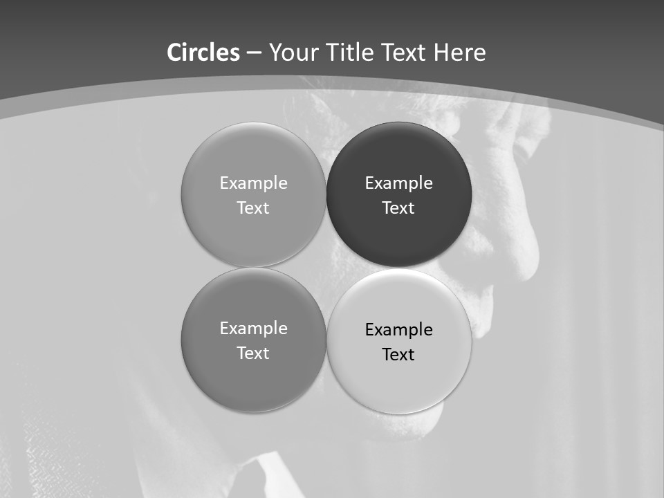 With Sadness In His Eyes PowerPoint Template