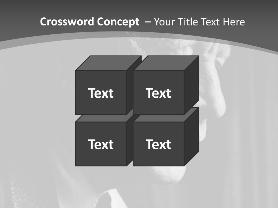 With Sadness In His Eyes PowerPoint Template