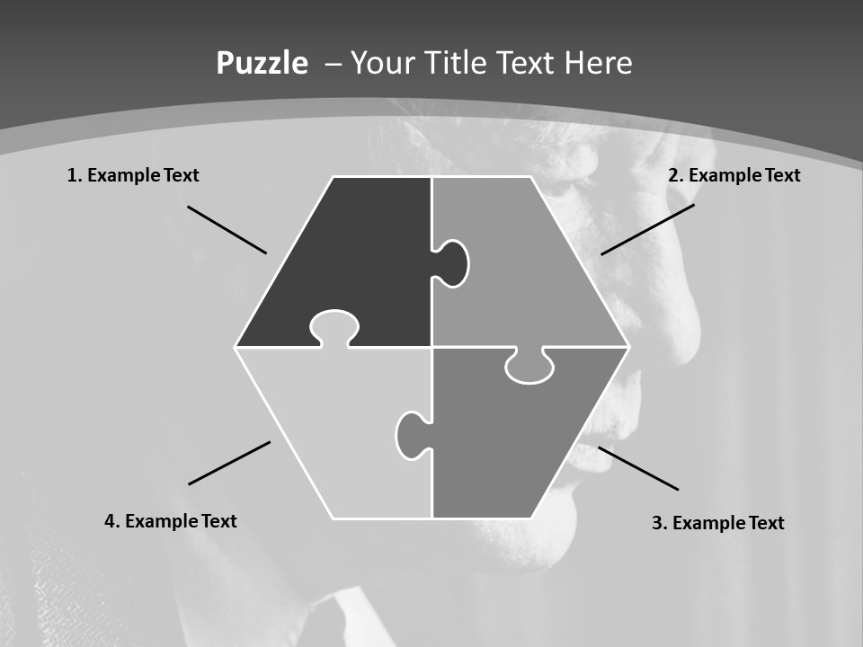 With Sadness In His Eyes PowerPoint Template