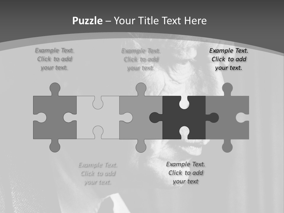 With Sadness In His Eyes PowerPoint Template
