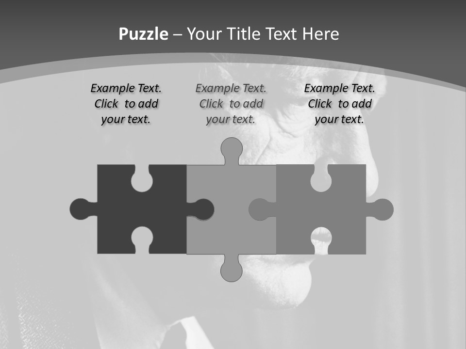 With Sadness In His Eyes PowerPoint Template