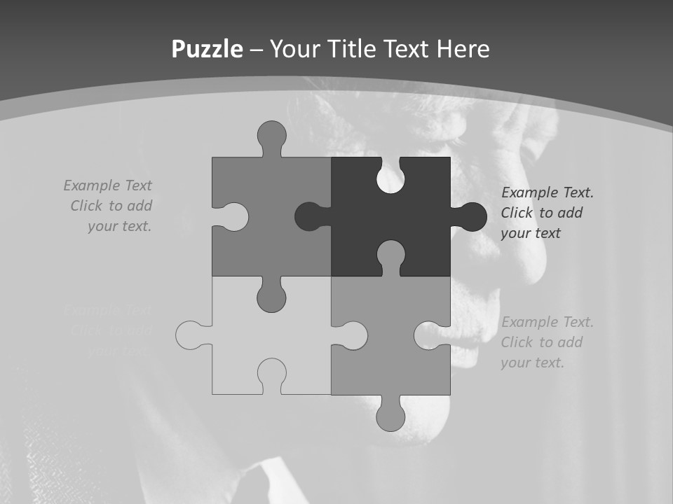 With Sadness In His Eyes PowerPoint Template