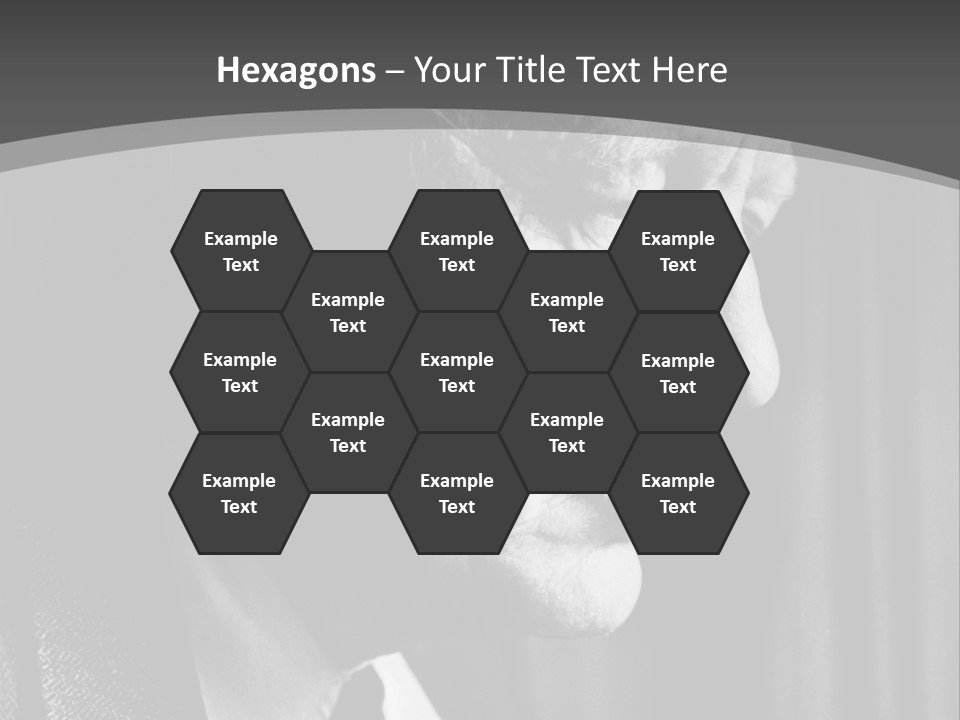 With Sadness In His Eyes PowerPoint Template