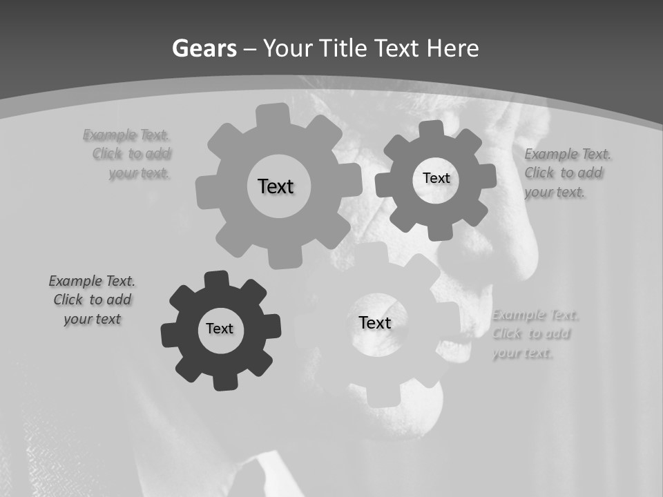 With Sadness In His Eyes PowerPoint Template