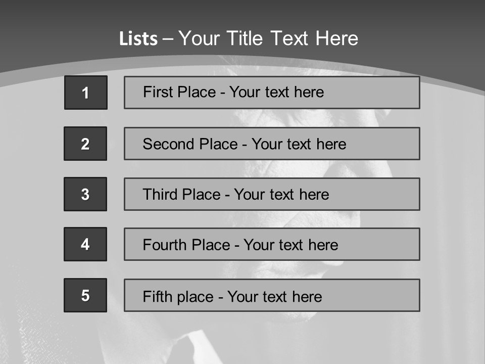 With Sadness In His Eyes PowerPoint Template