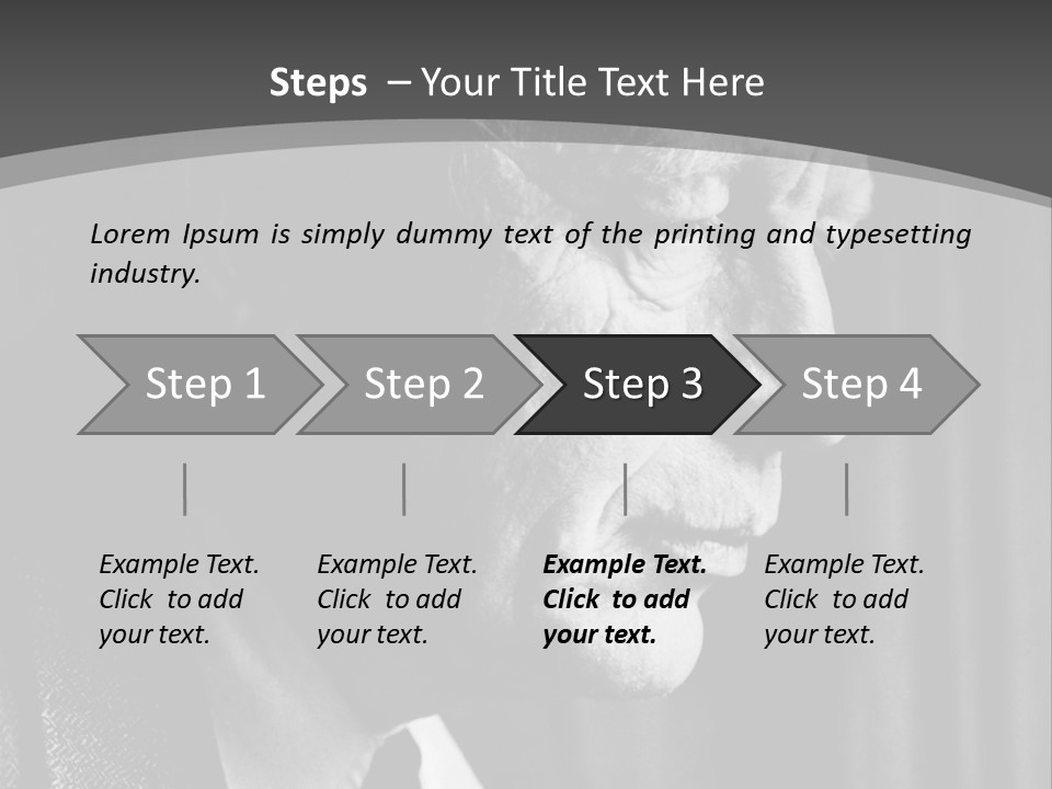 With Sadness In His Eyes PowerPoint Template