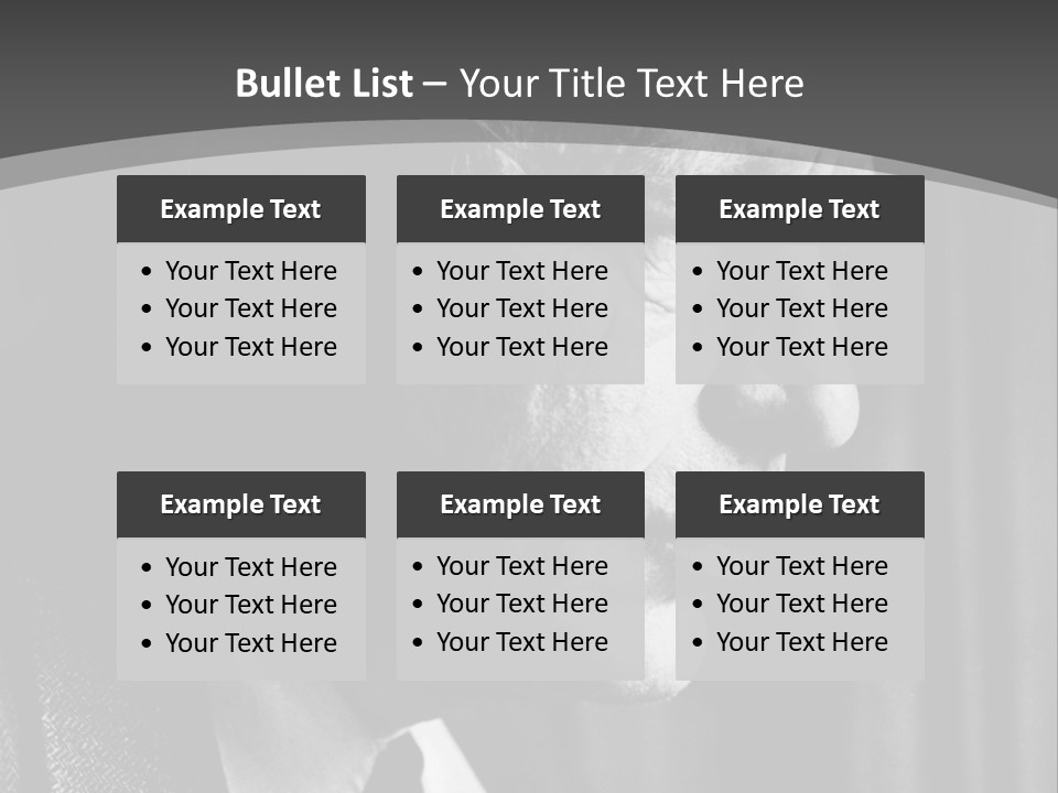 With Sadness In His Eyes PowerPoint Template