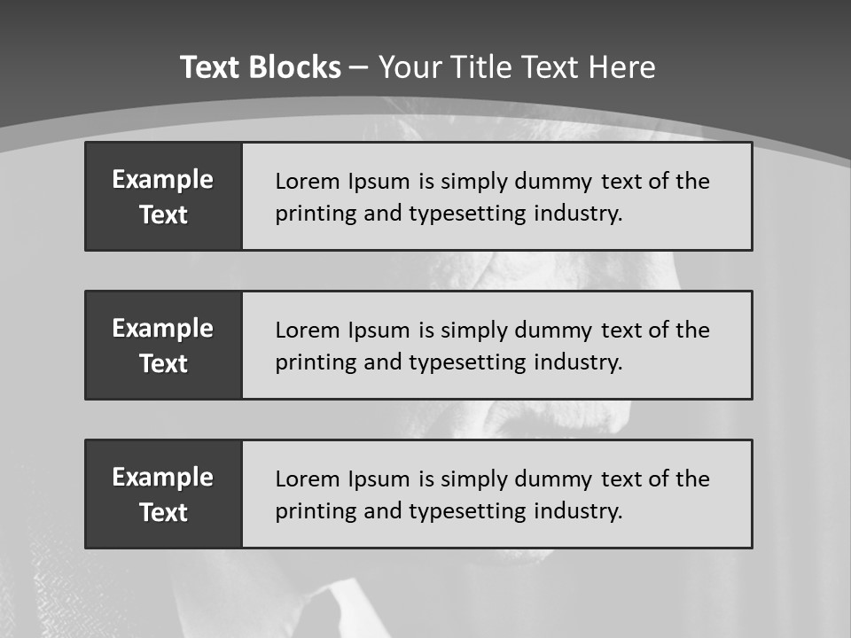 With Sadness In His Eyes PowerPoint Template