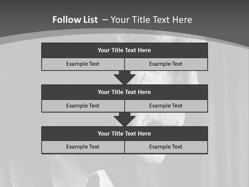 With Sadness In His Eyes PowerPoint Template