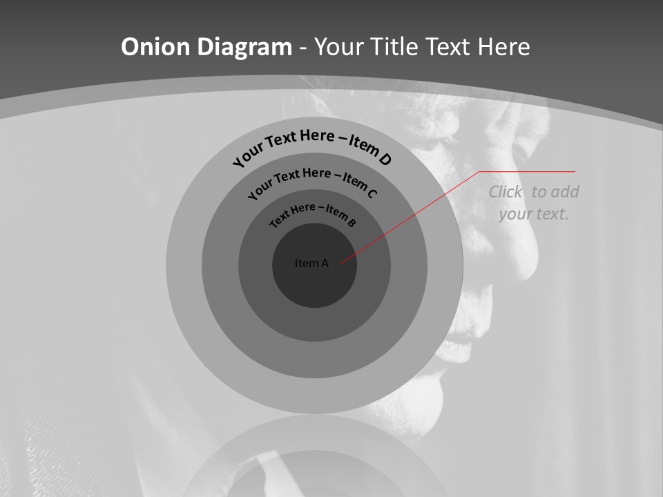 With Sadness In His Eyes PowerPoint Template