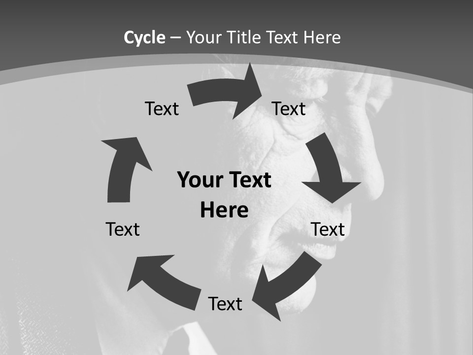 With Sadness In His Eyes PowerPoint Template
