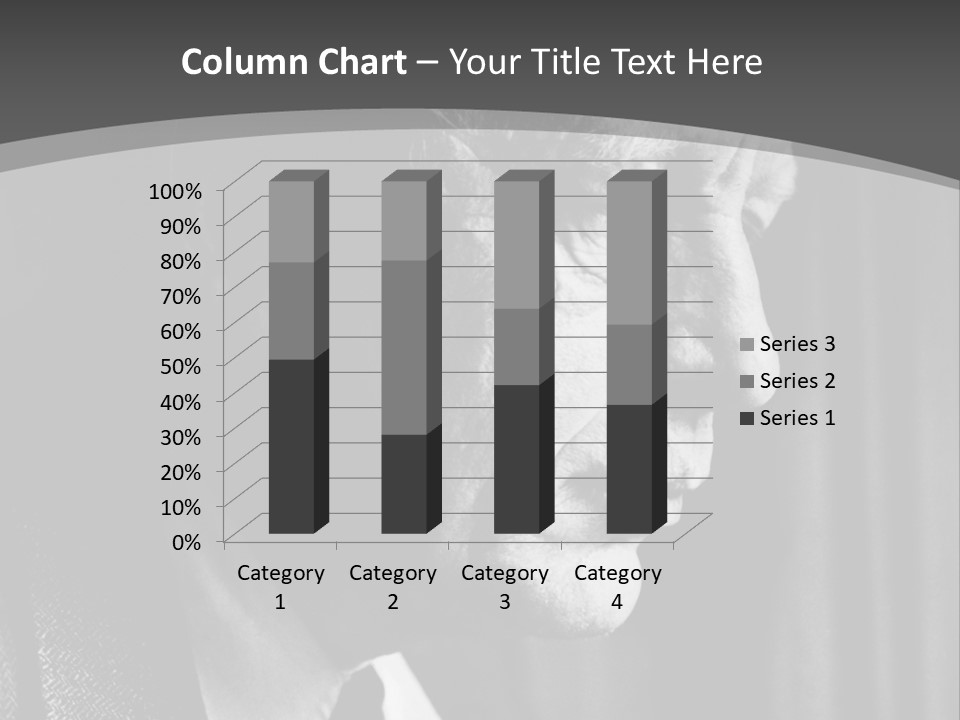 With Sadness In His Eyes PowerPoint Template