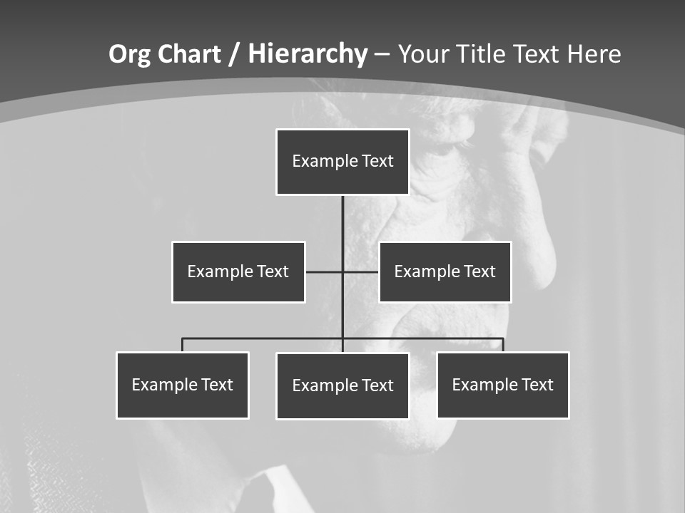 With Sadness In His Eyes PowerPoint Template
