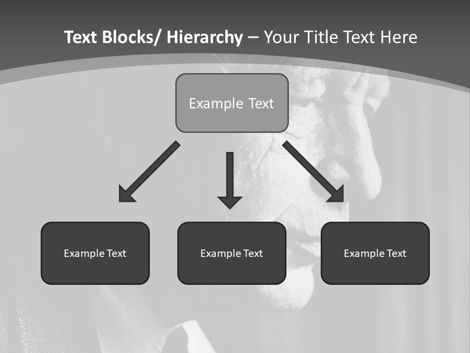 With Sadness In His Eyes PowerPoint Template