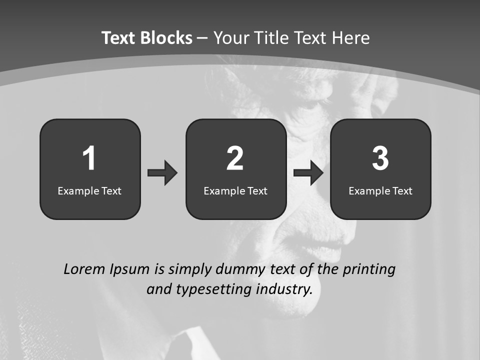 With Sadness In His Eyes PowerPoint Template