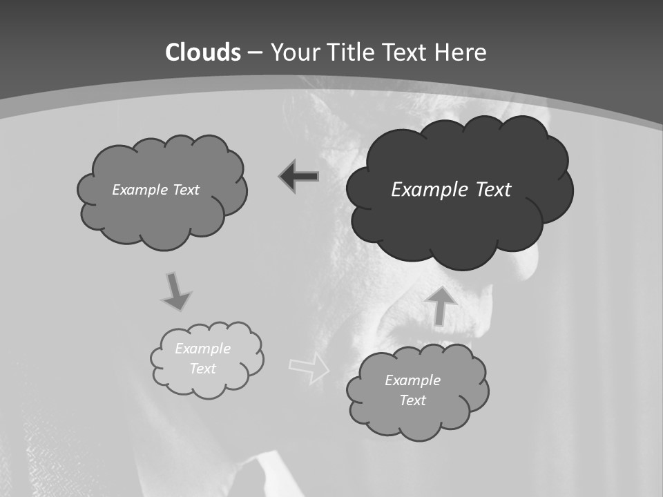 With Sadness In His Eyes PowerPoint Template