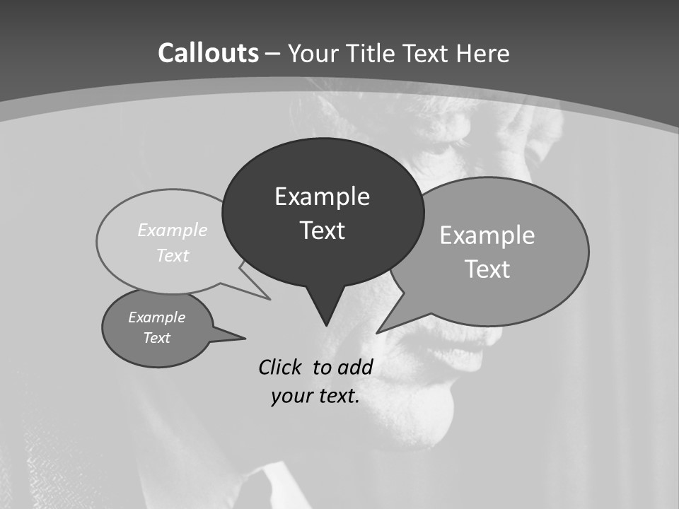 With Sadness In His Eyes PowerPoint Template