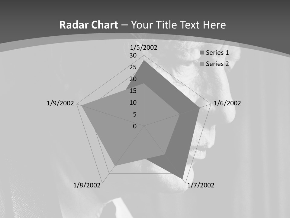 With Sadness In His Eyes PowerPoint Template