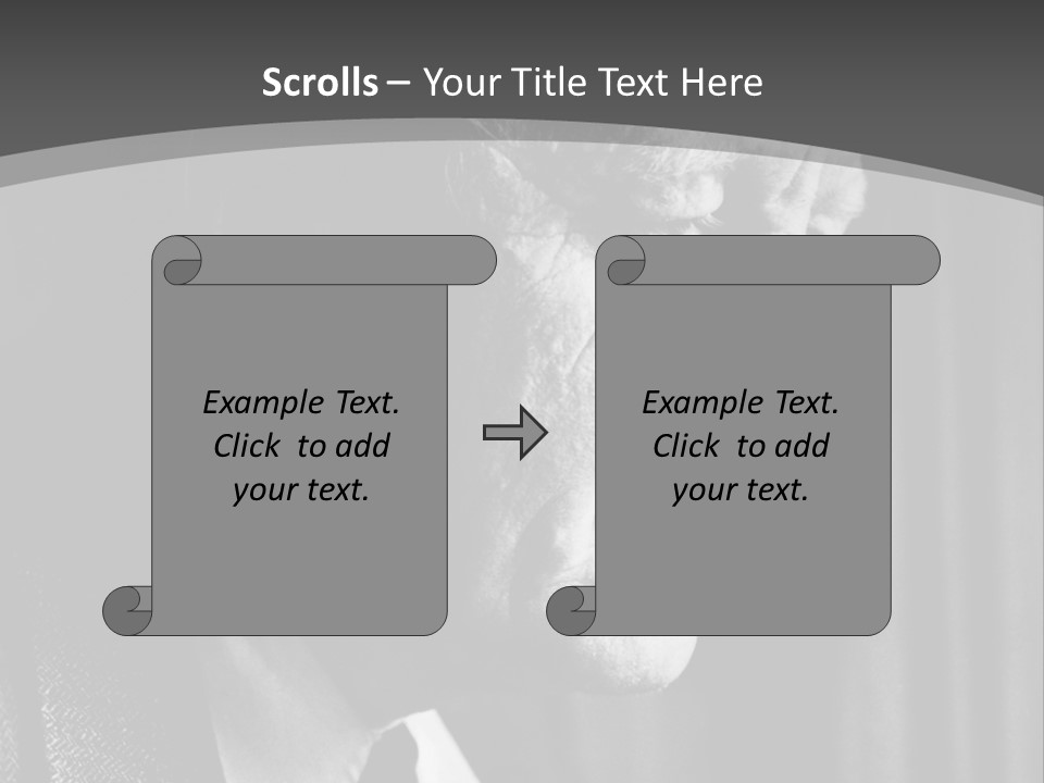 With Sadness In His Eyes PowerPoint Template