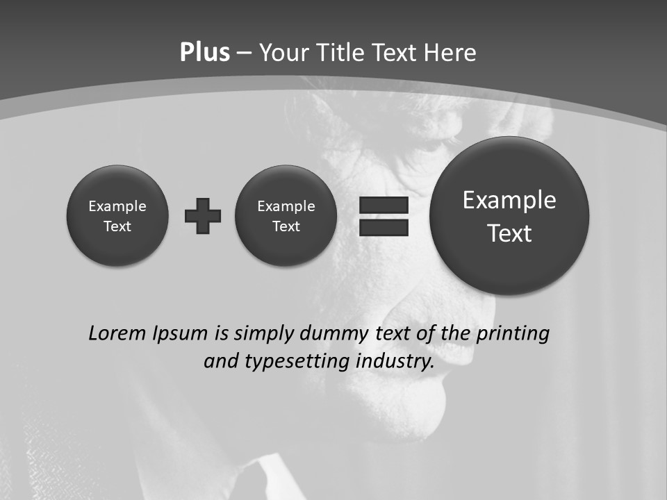 With Sadness In His Eyes PowerPoint Template