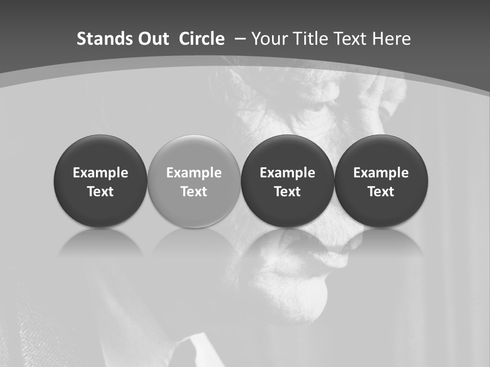 With Sadness In His Eyes PowerPoint Template