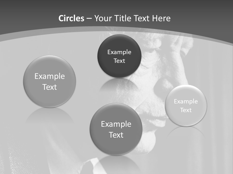 With Sadness In His Eyes PowerPoint Template