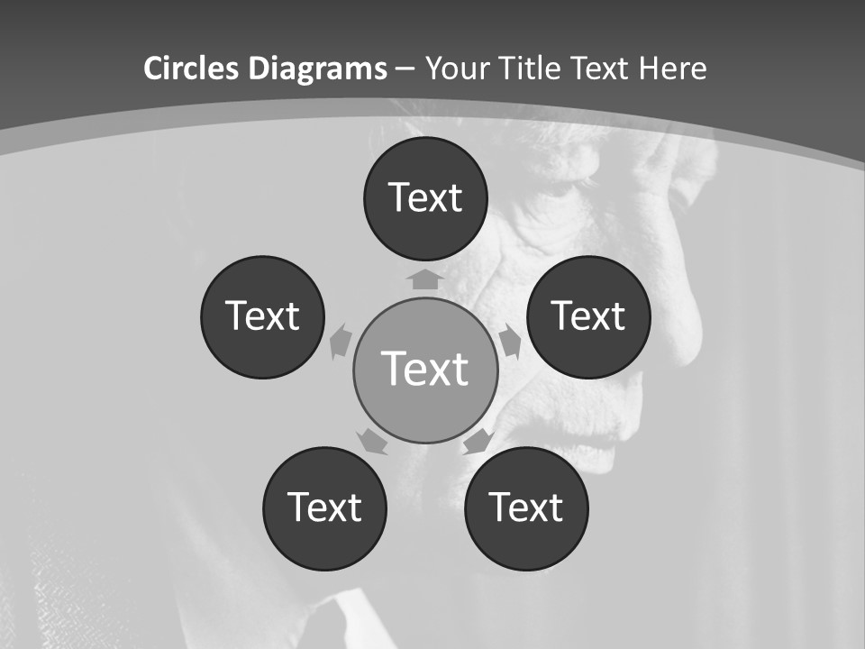With Sadness In His Eyes PowerPoint Template