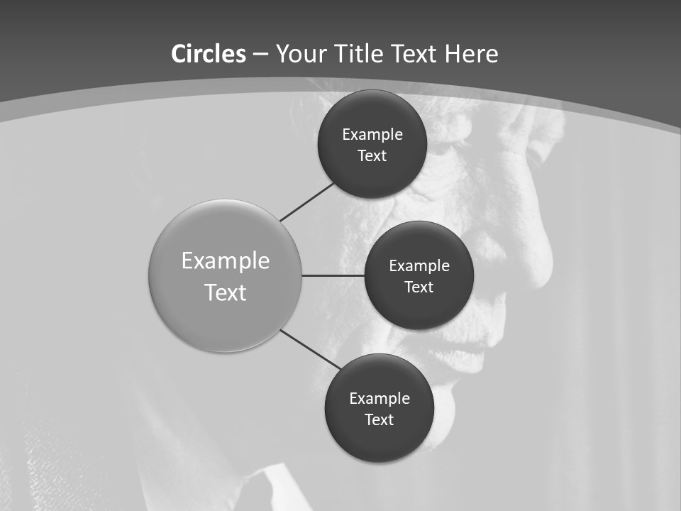 With Sadness In His Eyes PowerPoint Template