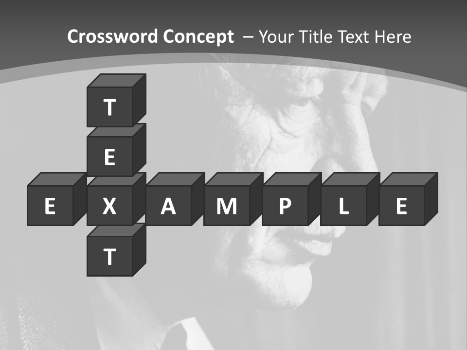 With Sadness In His Eyes PowerPoint Template