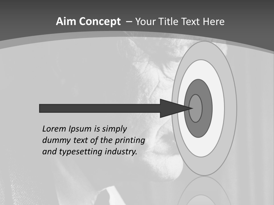 With Sadness In His Eyes PowerPoint Template