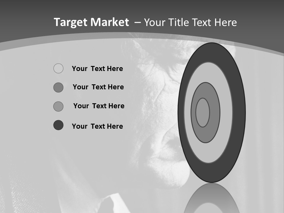 With Sadness In His Eyes PowerPoint Template