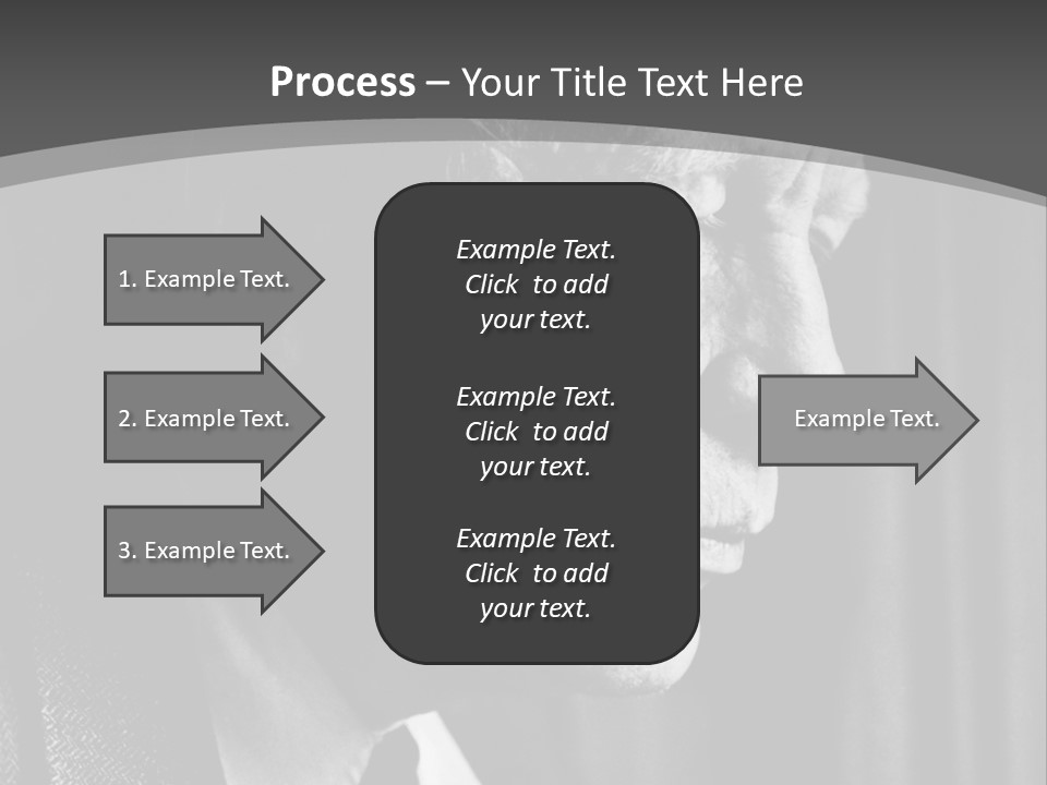 With Sadness In His Eyes PowerPoint Template