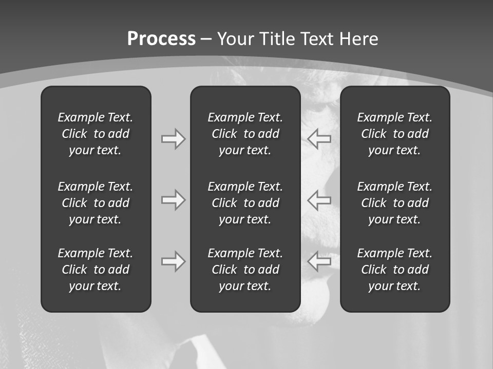 With Sadness In His Eyes PowerPoint Template