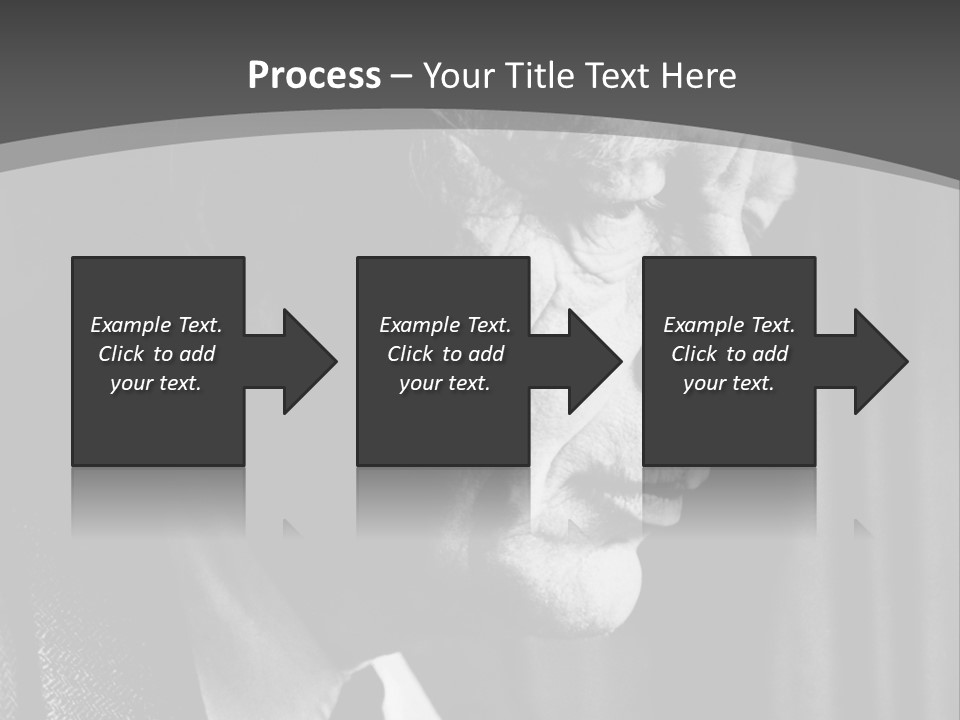 With Sadness In His Eyes PowerPoint Template