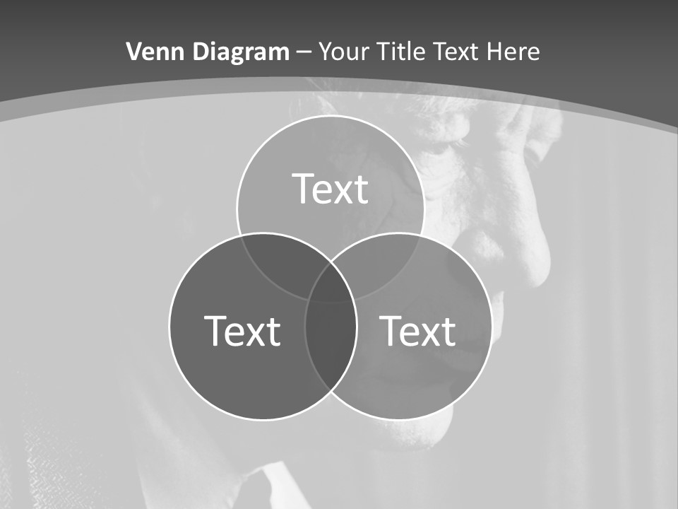 With Sadness In His Eyes PowerPoint Template