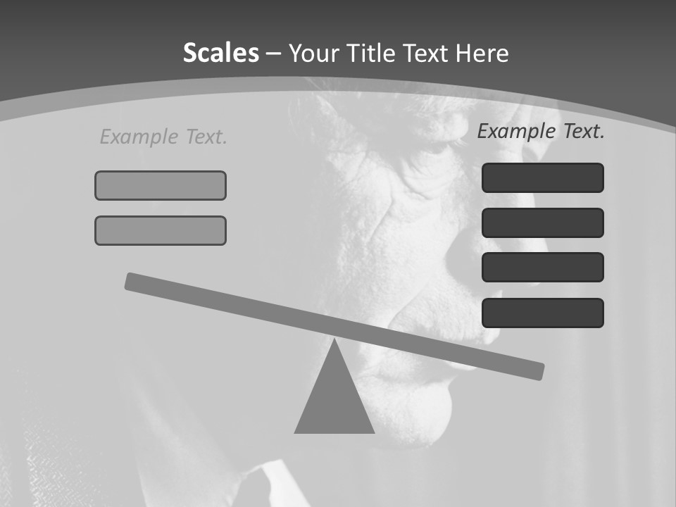 With Sadness In His Eyes PowerPoint Template