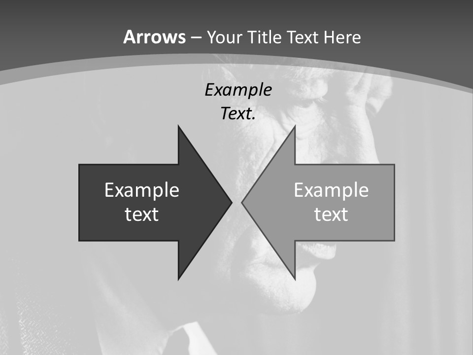 With Sadness In His Eyes PowerPoint Template