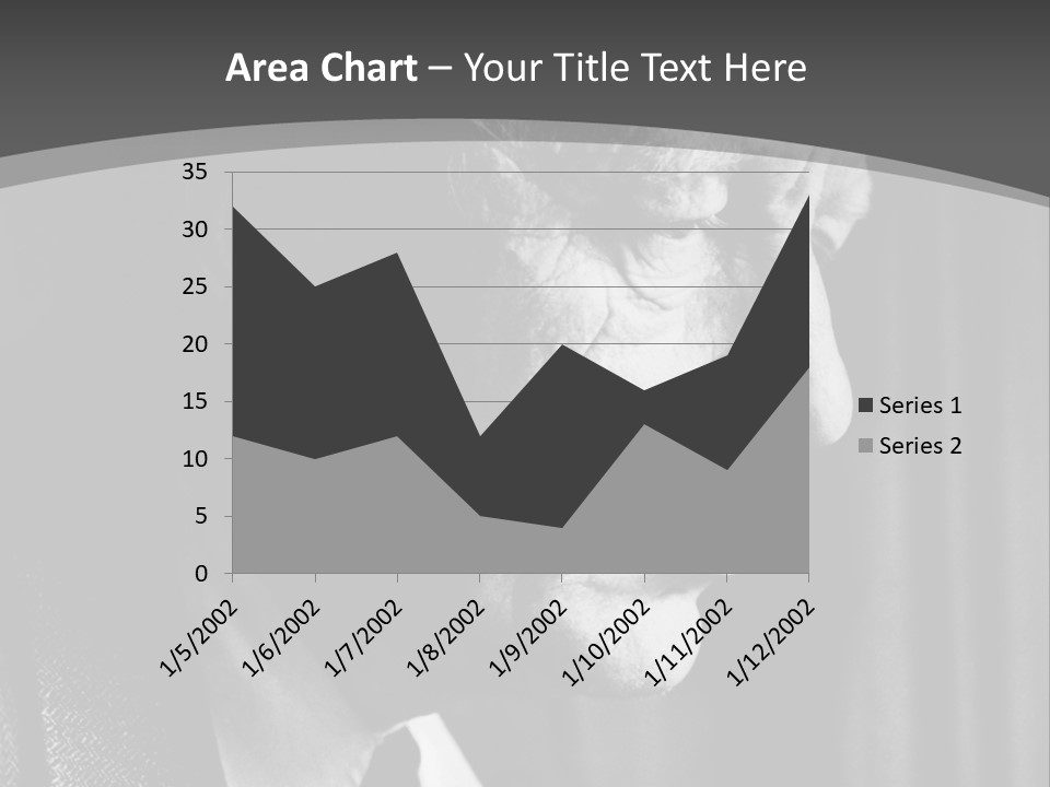 With Sadness In His Eyes PowerPoint Template
